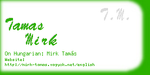 tamas mirk business card